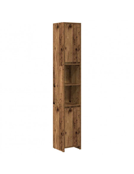 Set Mobili da Bagno 3 pz Legno Antico in Legno Multistrato