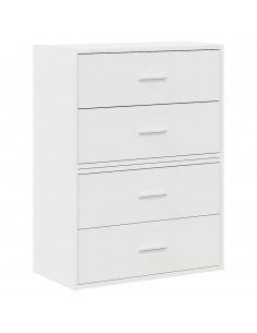 Armadi con 2 Cassetti 2 pz Bianchi 60x31x40cm Legno Multistrato