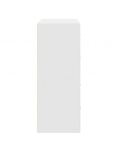 Armadi con 2 Cassetti 2 pz Bianchi 60x31x40cm Legno Multistrato