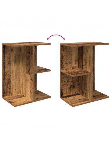 Comodini 2 pz Legno Antico 46,5x29x61 cm in Legno Multistrato