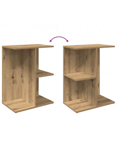 Comodini 2 pz Rovere Artigianale 46,5x29x61cm Legno Multistrato