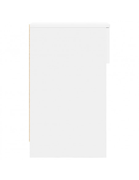 Comodini con Cassetto 2 pz Bianco 20x36x60 cm