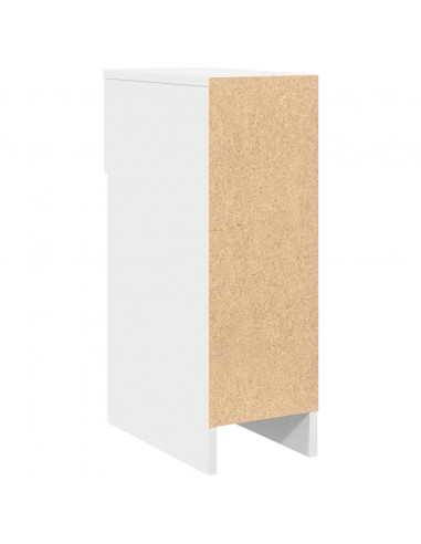 Comodini con Cassetto 2 pz Bianco 20x36x60 cm