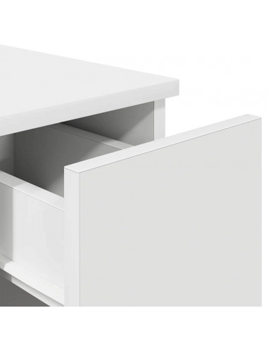 Comodini con Cassetto 2 pz Bianco 20x36x60 cm