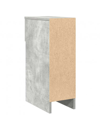 Comodini con Cassetto 2 pz Grigio Cemento 20x36x60 cm