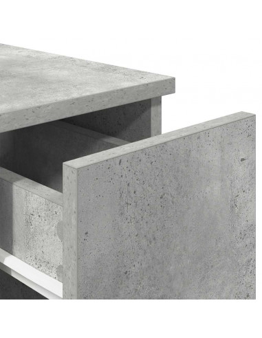 Comodini con Cassetto 2 pz Grigio Cemento 20x36x60 cm