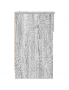 Comodini con Cassetto 2 pz Grigio Sonoma 20x36x60 cm