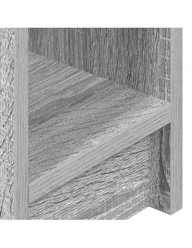 Comodini con Cassetto 2 pz Grigio Sonoma 20x36x60 cm