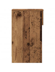 Comodini con Cassetto 2 pz in Legno Antico 20x36x60 cm