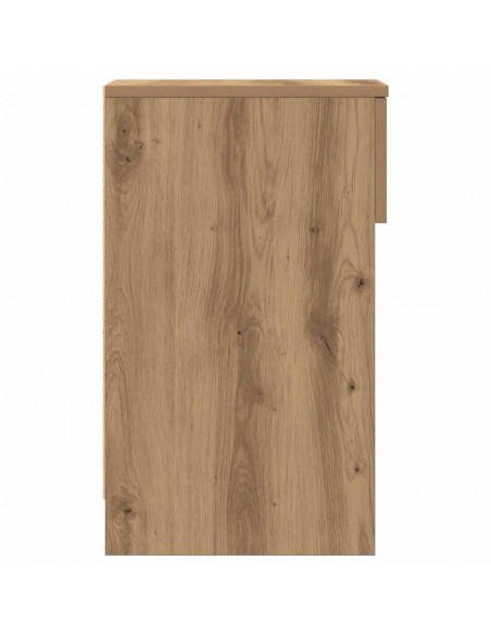 Comodini con Cassetto 2 pz Rovere Artigianale 20x36x60 cm