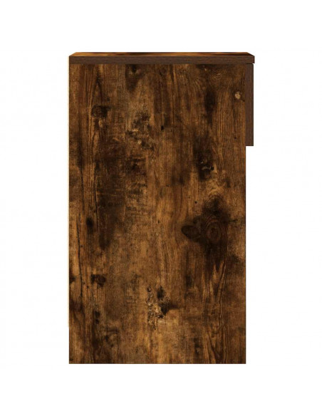 Comodini con Cassetto 2 pz Rovere Fumo 20x36x60 cm