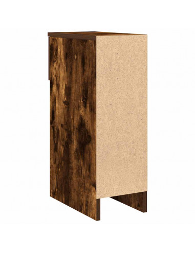 Comodini con Cassetto 2 pz Rovere Fumo 20x36x60 cm