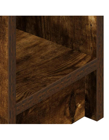 Comodini con Cassetto 2 pz Rovere Fumo 20x36x60 cm