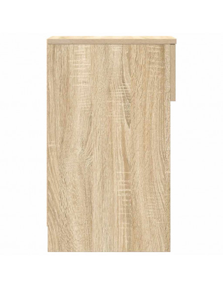 Comodini con Cassetto 2 pz Rovere Sonoma 20x36x60 cm