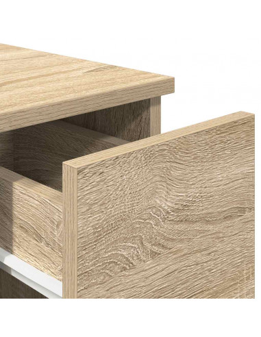 Comodini con Cassetto 2 pz Rovere Sonoma 20x36x60 cm