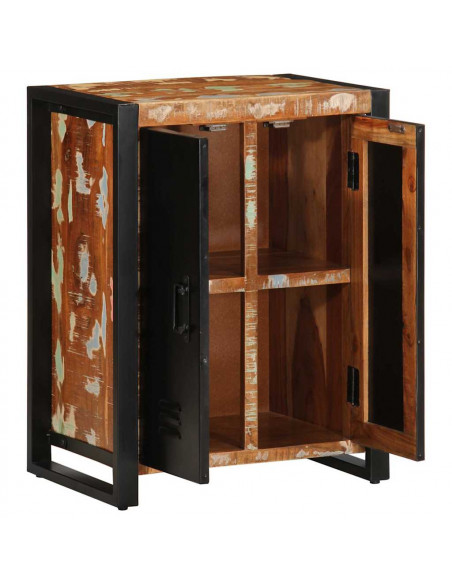 Credenza Multicolore 55x35x70 cm in Legno Massello Recupero