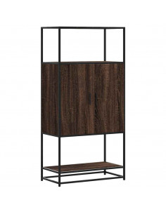 Credenza Rovere Marrone 68x35x139 cm Legno Multistrato Metallo