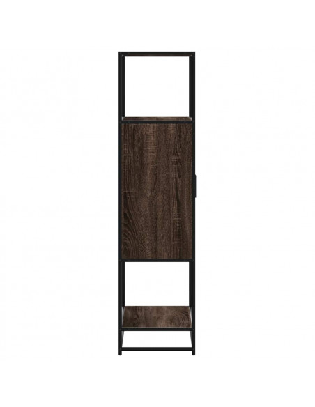 Credenza Rovere Marrone 68x35x139 cm Legno Multistrato Metallo