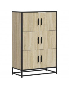 Credenza Rovere Sonoma 68x35x106,5 cm Legno Multistrato Metallo