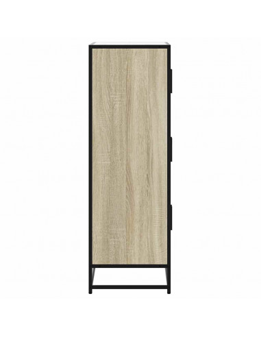 Credenza Rovere Sonoma 68x35x106,5 cm Legno Multistrato Metallo