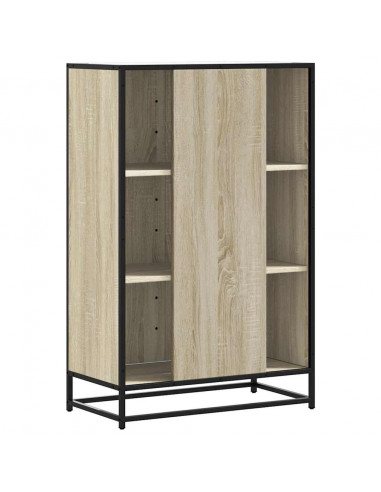 Credenza Rovere Sonoma 68x35x106,5 cm Legno Multistrato Metallo