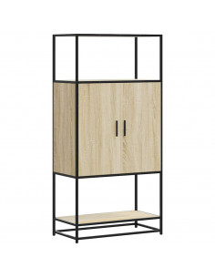 Credenza Rovere Sonoma 68x35x139 cm Legno Multistrato Metallo