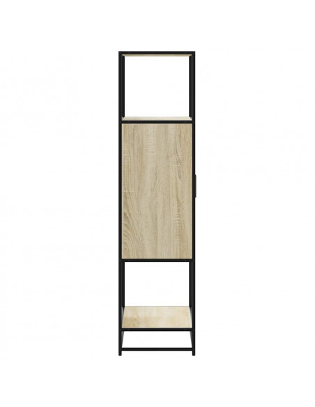 Credenza Rovere Sonoma 68x35x139 cm Legno Multistrato Metallo