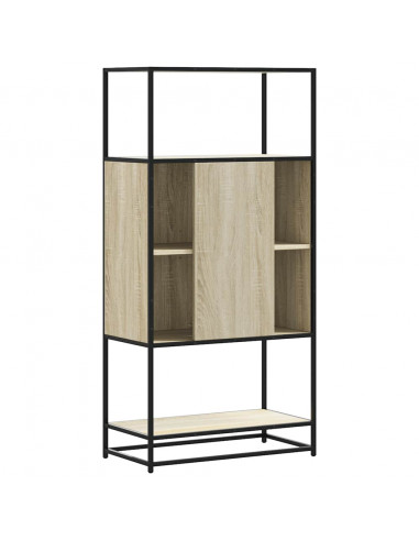Credenza Rovere Sonoma 68x35x139 cm Legno Multistrato Metallo