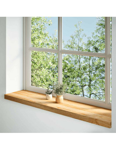 Davanzali 2 pz Marrone Chiaro 100x30x2 cm Legno Massello Rovere