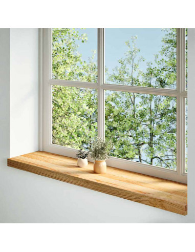 Davanzali 2 pz Marrone Chiaro 110x30x2 cm Legno Massello Rovere