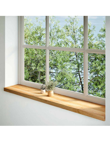 Davanzali 2 pz Marrone Chiaro 140x30x2 cm Legno Massello Rovere