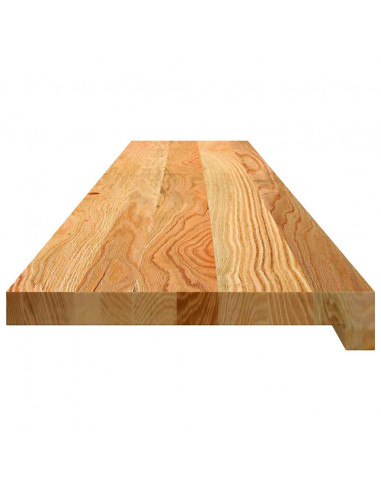 Davanzali 2 pz Marrone Chiaro 140x30x2 cm Legno Massello Rovere