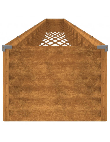 Fioriera Rialzata da Giardino 1152x50x36 cm in Acciaio Corten