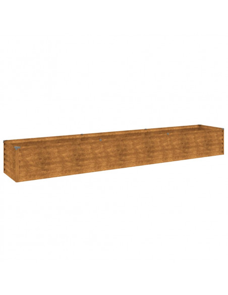 Fioriera Rialzata da Giardino 291x50x36 cm in Acciaio Corten