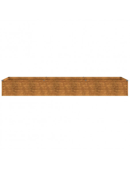 Fioriera Rialzata da Giardino 291x50x36 cm in Acciaio Corten