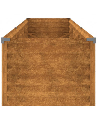 Fioriera Rialzata da Giardino 291x50x36 cm in Acciaio Corten