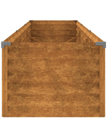 Fioriera Rialzata da Giardino 291x50x36 cm in Acciaio Corten