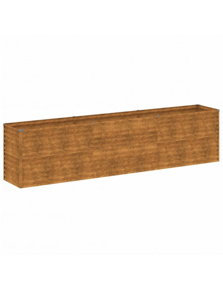 Fioriera Rialzata da Giardino 291x50x69 cm in Acciaio Corten