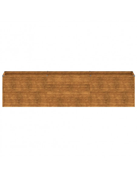 Fioriera Rialzata da Giardino 291x50x69 cm in Acciaio Corten