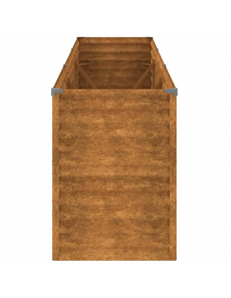 Fioriera Rialzata da Giardino 291x50x69 cm in Acciaio Corten