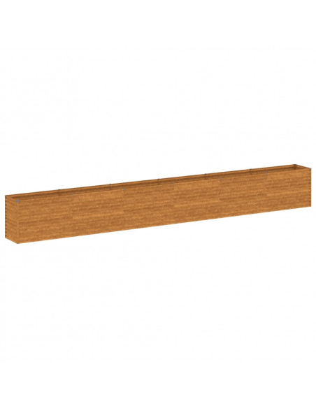 Fioriera Rialzata da Giardino 578x50x69 cm in Acciaio Corten
