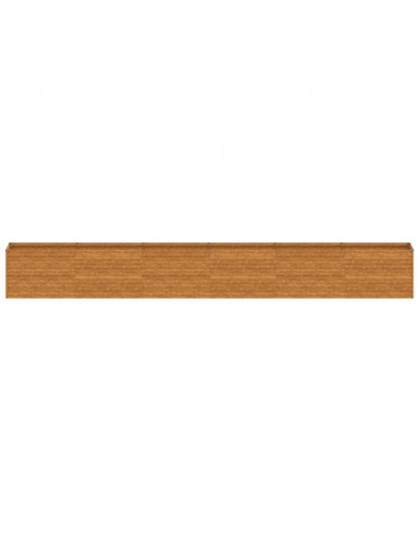 Fioriera Rialzata da Giardino 578x50x69 cm in Acciaio Corten