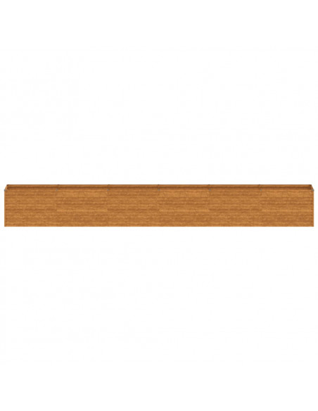 Fioriera Rialzata da Giardino 578x50x69 cm in Acciaio Corten
