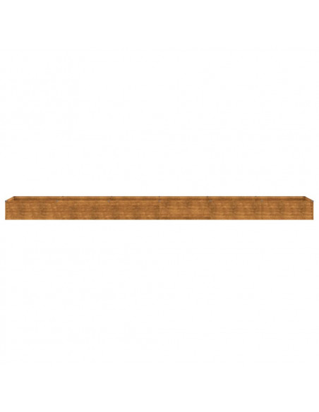 Fioriera Rialzata da Giardino 580x50x36 cm in Acciaio Corten