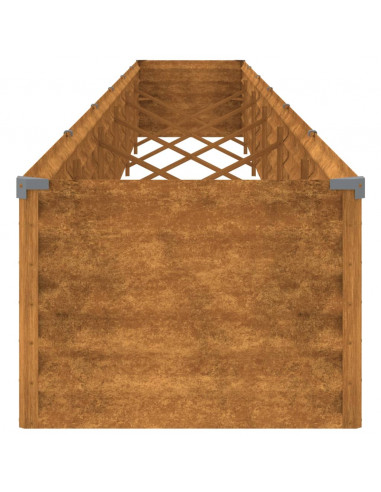 Fioriera Rialzata da Giardino 580x50x36 cm in Acciaio Corten