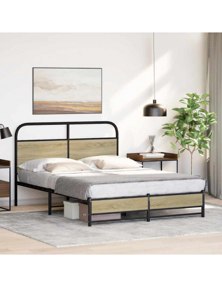 Giroletto senza Materasso Rovere Sonoma 135x190cm in Truciolato