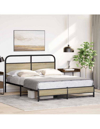 Giroletto senza Materasso Rovere Sonoma 150x200cm in Truciolato