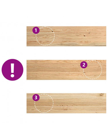 Gradini 4 pz 100x30x2 cm in Rovere Massello Non Trattato