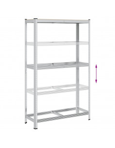 Ripiano Pneumatici a 2 Strati 110x40x180cm Acciaio e Truciolato