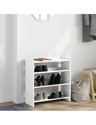 Scarpiera Bianca 60x25x62 cm in Legno Multistrato